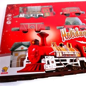 Goldlok Holiday Express Train Set NIB damaged box